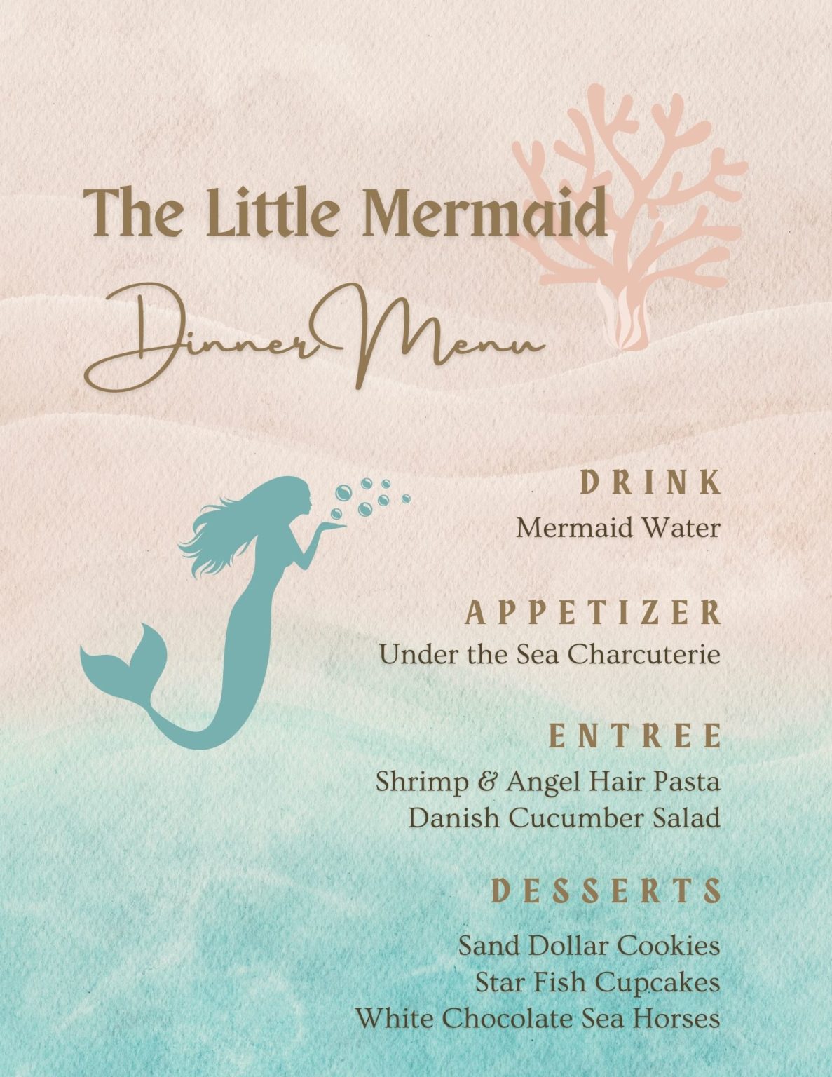 Little Mermaid Dinner - Pixie Dust & Posies