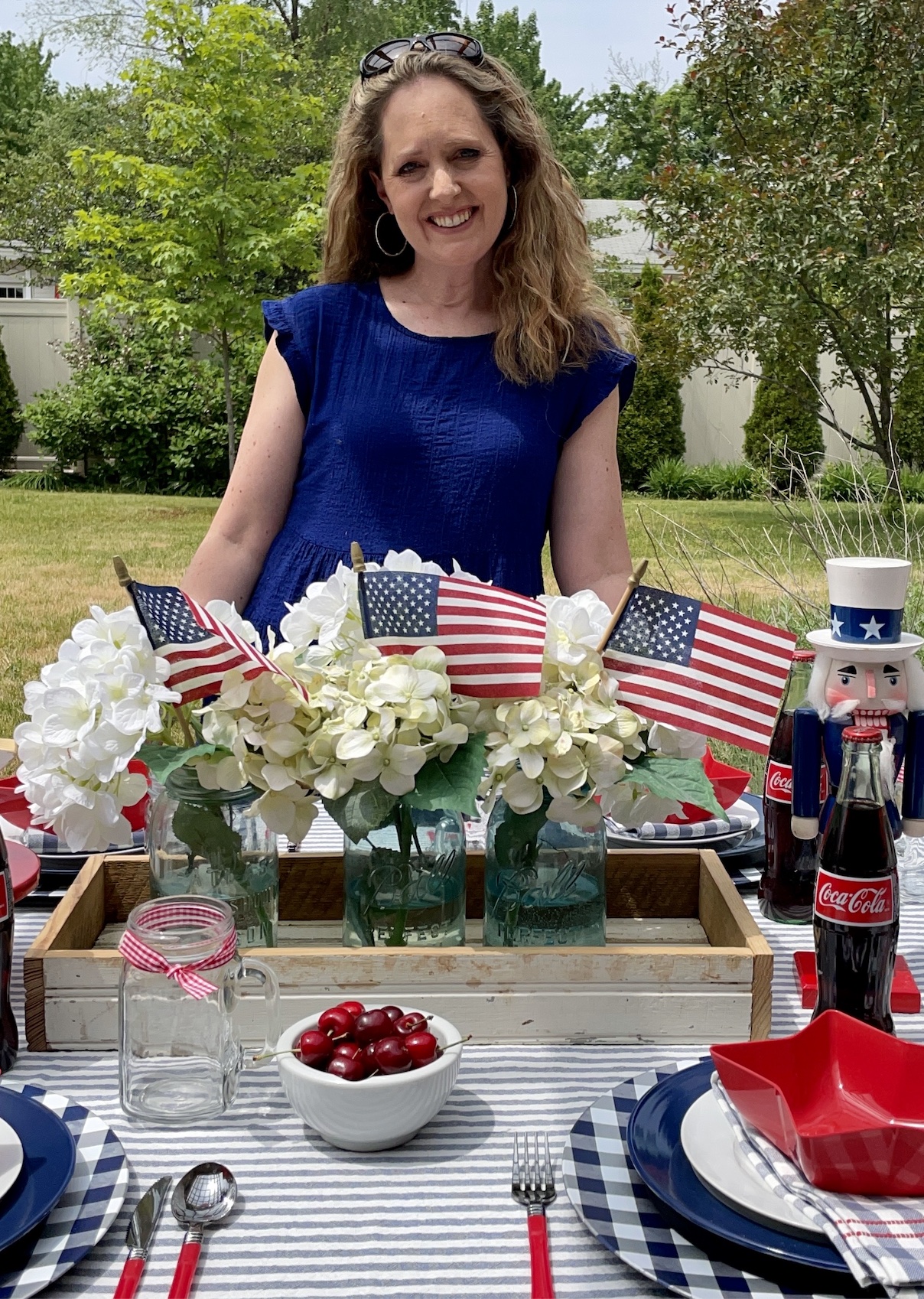 Patriotic Stars & Stripes Tablescape - Pixie Dust & Posies